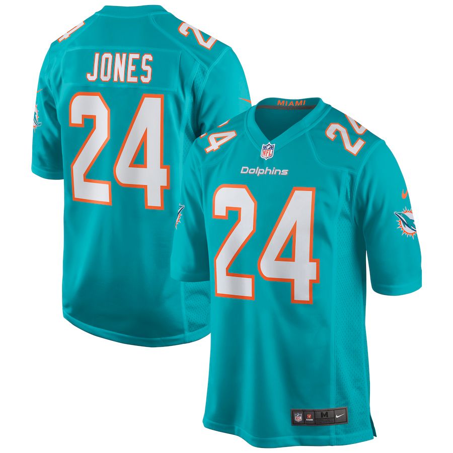Men Miami Dolphins #24 Byron Jones Nike Green Game NFL Jersey